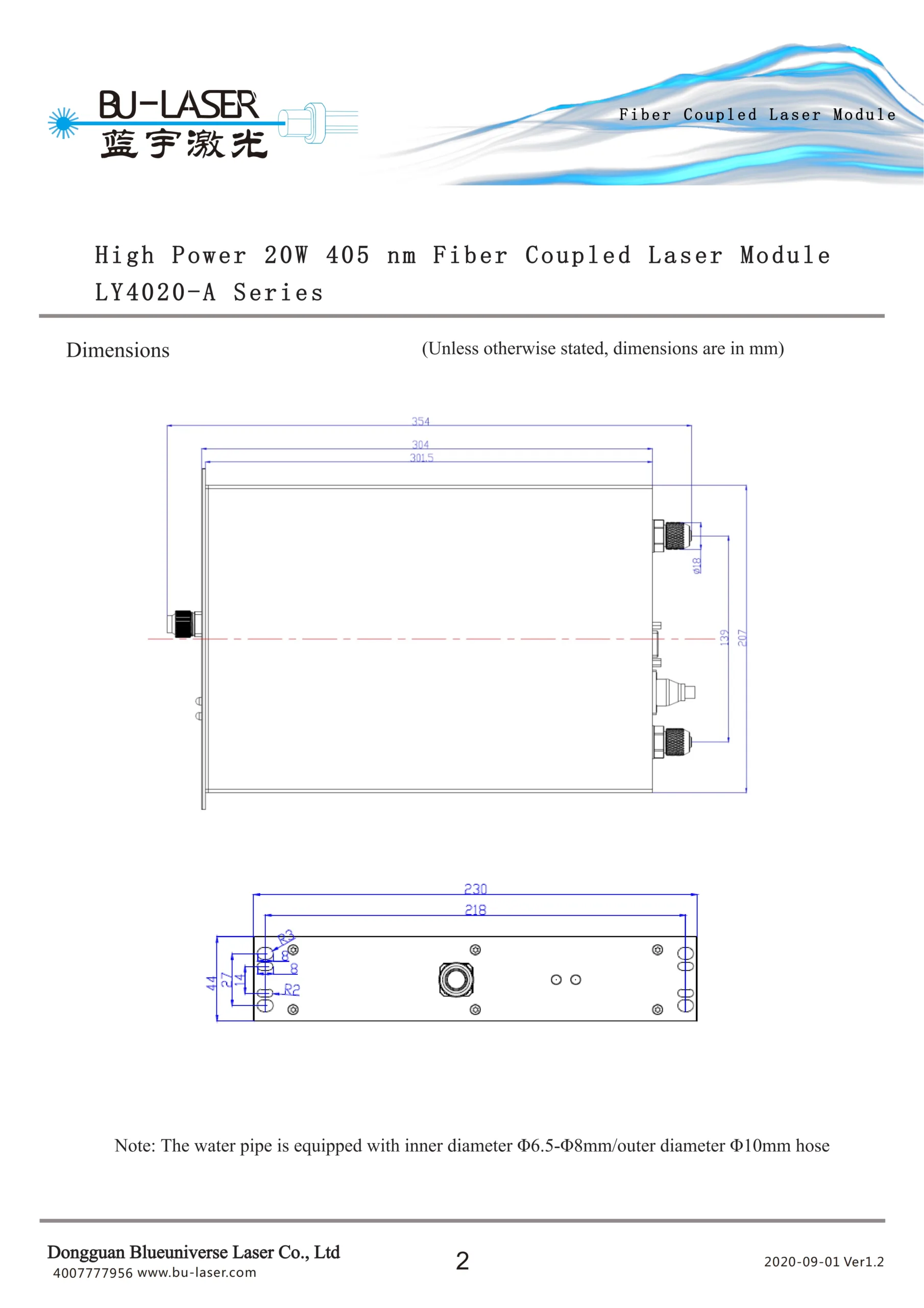 20W Fiber Coupled Laser Module