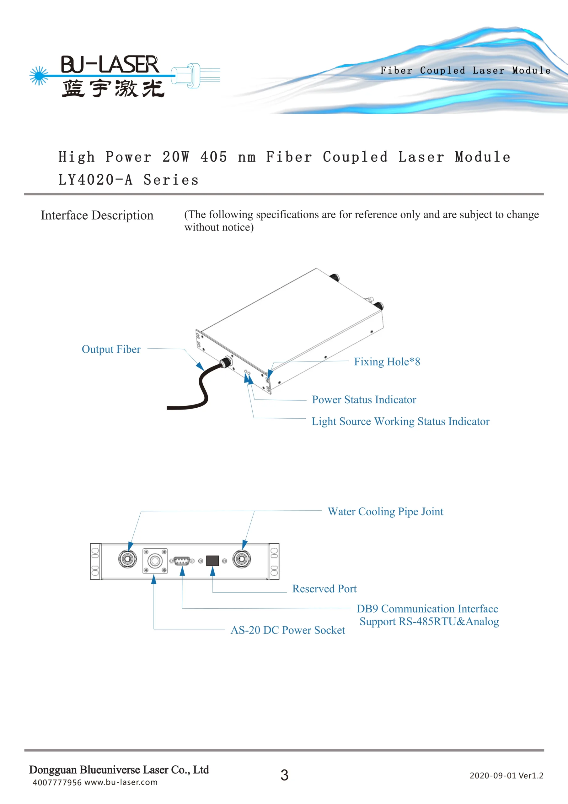 20W Fiber Coupled Laser Module