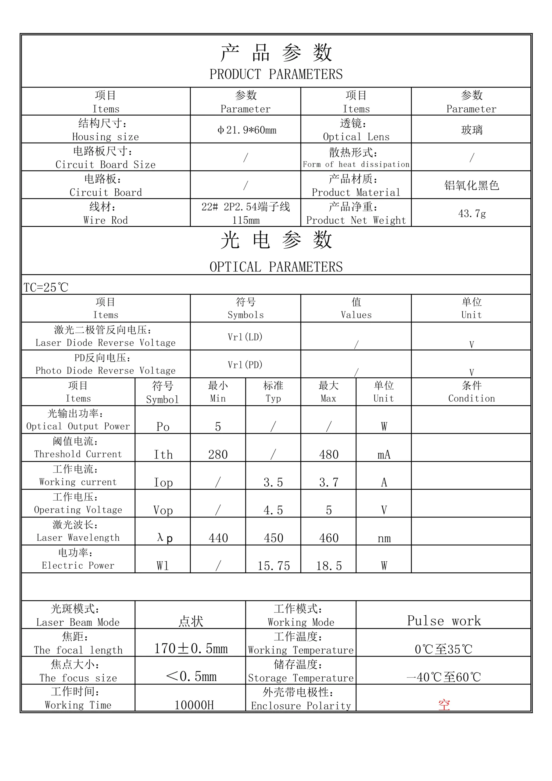 5W Blue Laser Module